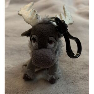 TY SVEN the Reindeer (2019 Disney Frozen 2) 4" Beanie Baby Plastic Key Clip